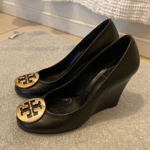Tory Burch leather wedges
